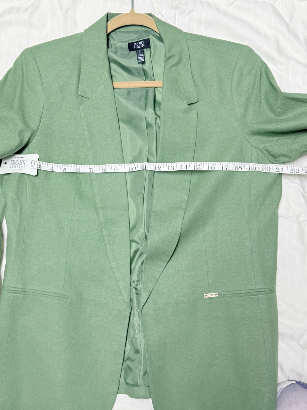 Jones New York Green Open-Front Blazer Jacket - Picture 6 of 7